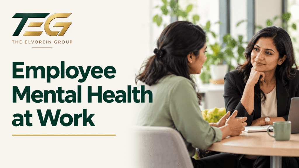 Employee mental health at work thumbnail showing a manager listening attentively to an employee.